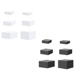 6 Pieces Acrylic Display Boxes - 5 Sided Nesting Risers For Food, Jewelry, Cosmetics, Collectibles