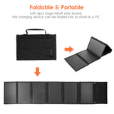 100W Foldable Solar Panel with Portable Folding Bag - USB+DC Output Solar Charger for Outdoor Supply. Power Generator for Mobile Phone