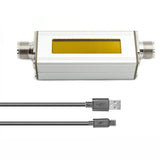 HF Short Wave Standing Wave Meter SWR Power Meter + OLED + Battery Short Wave Standing Meter Silver