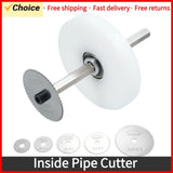 Inside for PVC Tool Adjustable Depth Gauge 6Pcs Saw Tooth Blades 3.15inch Guide Pipe Cutter Set