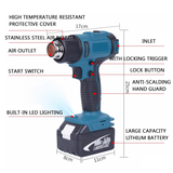 Rechargeable Hot Air Small Wireless Plastic Welding High Power Portable Heat Shrink Film Baking Gun