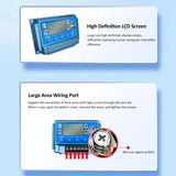 BT 30A 40A 50A 60A MPPT Solar Charge 12V/24V/36V/48V/60V Controllers LCD Display Dual USB 5V Output Controller