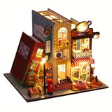 1pc Dollhouse Miniature With Furniture Kit, Handmade DIY House Model For Gift Of Teens And Adult