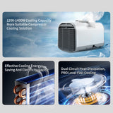 Portable Tent APP Voice Control 1400W 12/24/220V 13KG 5-10m² for RV Camping Air Conditioner Tents
