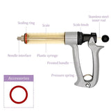 25/50ml Animal Veterinary Continuous Syringe Vaccine Injector Livestock Pig Cattle Sheep Adjustable scale Vaccine Syringe
