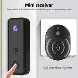 Video Doorbell Camera Wireless with Chime Ringer - Battery Powered, Smart AI PIR Human Detection, 2.4G WiFi, 2-Way Audio, Night View