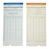 Xindabill 100/200/500pcs Cards Double-Sided Monthly Employee Attendance Time Clock Recorder