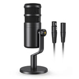 Dynamic XLR PC Microphone All Metall Gaming Broadcast Recording Streaming Works for Audio Interface Sound Card Mixer PD100