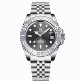 New PAGRNE DESIGN  Men Mechanical Watches Stainless Steel Sapphire Glass Automatic Watch 100m Waterproof Sports & Leisure Clock