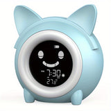 1pc Toddlers Alarm Clock Sleep Training Clock With Night Light, Sound Machine, Nap Timer, Snooze, Indoor Temperature, Digital Wake Up Clock For Boys Girls Bedroom, Pink/Blue