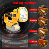 9inch 12W 1120LM Emergency LED Work Light for 14.4V-20V Li-ion Battery Super Bright Portable Handheld Flashlight
