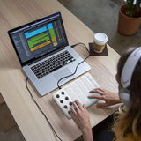 Controller Pad with RGB Backlight - MIDI Keyboard with BT Connection, Low Latency, 3.5mm Output Interface and 16 Strike Pads