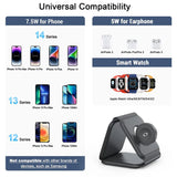 3 in 1 Magnetic Wireless Charger Stand For iPhone 14 13 12 Pro Max X Apple Watch 8 7 6 Fast Charging Dock Station