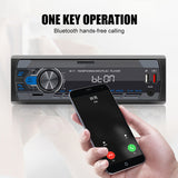 In-Dash 45Wx4 Bluetooth-Compatible Remote MP3 Player FM Radio Car Stereo Supports USB TF Card AUX Audio