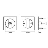 Lock For Bed/Bath Contemporary Privacy Square Pocket Door Hardware