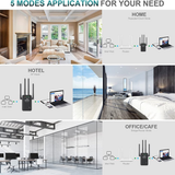 5Ghz Wireless WiFi Repeater 1200Mbps Router Wifi Booster 2.4G Wifi Long Range Extender 5G Wi-Fi Signal Amplifier Repeater Wifi