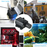 Decdeal USB DC5V 4.8W Ultra-quiet Mini Brushless Water Pump Waterproof Submersible Fountain Aquarium 300L/H Lift 300cm