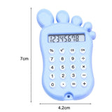 High-quality Material Corner Adorable Foot Shape Calculator with 8 Digit Lcd Screen Silicone for Kids