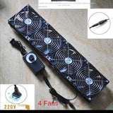 120mm Computer Fan with Speed Controller AC Plug Power Cord 110V 220V to DC 3V - 12V 2A Exhaust Coog Router Grow Tent Plant