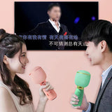 6 Sound Effects Wireless Karaoke Microphone Type-C Rechargeable Bluetooth-Compatible 5.0 for Adults Children