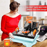 8 In 1 Combo Heat Press Magic Mug Sublimation T-Shirt Printing hine Price P8100-8