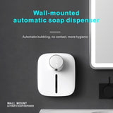 1pc USB Rechargeable Wall Mounted Automatic Soap Dispenser With Infrared Sensor And LED Display