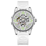Fashion men's watch ONOLA high-quality hollow full-automatic mechanical watches men waterproof sports silicon tape wristwatch