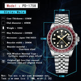 PAGANI DESIGN GMT NH34 Luxury Men Mechanical Wristwatch Ceramic Bezel Waterproof Automatic Watches Men's Business Reloj Hombre