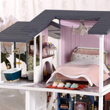 1/24 Scale Miniature Dollhouse Kit, DIY Cottage Monet Garden French Style Villa For Valentine's Day Birthday