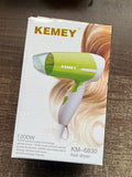 Kemei hair dryer KM-6830 foldable hair dryer for student and travel