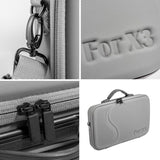 1 PCS Gray PU+Spandex Carrying Case - 360 X3 Storage Bag for Insta 360X3 Action Camera Handbag Box