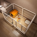6 Panels Heavy Duty Dog Puppy Foldable Metal Barrier Playpen Pet Security Fence Iron Exercise Kennel House Accessories