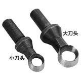 Pair of cutters for surface finishing toolsWooden ring hollowing head