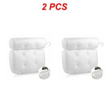1/2PCS Non-Slip Cushioned Bath Tub Spa Bathtub Head Rest Pillow With Suction Cups For Neck Back Bathroom