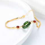 Sterling Silver Jewelry Vintage Thai Silver Hetian Jade Plated