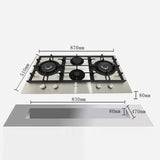 Four-burner gas/coal Built-in household natural European stainless steel gas stove