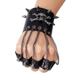 Visual Skeleton With Multiple Chain Finger Bracelet