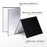 A3 Thickened Photography Cardboard Reflector Foldable Standing Shooting Still Life Supplement Light Black And White Edge Photo