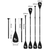 Adjustable SUP Aluminum Alloy Stand Up Board Portable Retractable Paddle