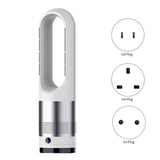 18-Inch Bladeless And 2 In 1 Heater With Remote Control Timing Cold Warm Tower Floor Fan