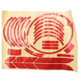 1 Reflective Scooter Full Set Stickers for MAX G30 Kickscooter Foldable Stickers(Red)