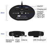 Portable UHF Wireless Headset Microphone+Lavalier Mic System Teaching Speech Interview Vlog Live Recording