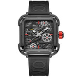 Luxury Men's Watch ONOLA Fahion Hollow Full Automatic  Watches Men Silicone Tape Waterproof Wristwatch Clock