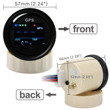 Digital Mini 52mm Speedometer Gauge + GPS Antenna Speed Sensor Motorcycle Boat Odometer Meter ATV UTV Marine 12V/24V