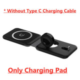 3 in 1 Magnetic Wireless Charger Stand For iPhone 14 13 12 Pro Max X Apple Watch 8 7 6 Fast Charging Dock Station