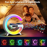 3-In-1 Wireless Phone Charger Bluetooth Speaker With Ambient Light Bedside Music Wake-Up Colorful Light Portable Audio