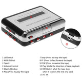 USB Capture Cassette Tape-to-MP3 Converter into Computer HiFi Sound Quality Mega Bass Audio Music Player with Earphone