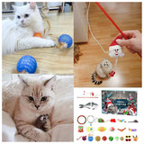 2024 Countdown Advent Calendar Bow Interactive Toys Christmas Teaser Pet Cat Toy Set