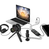 Dual 4K HDMI-compatible Audio Video Mixing Capture Card for Video Recorder For Live Streaming Console Game PK Teaching Broadcast