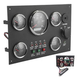 12V 24V Gauge Cluster Oil Pressure Level Water Temperature Voltage Display with Ignition Keys